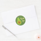 Sticker Rond Cute Avocado 1er Merci d'anniversaire (Enveloppe)