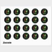 Sticker Rond Cute Avocados Danser Ensemble Avocado Love Pop Lo (Feuille)