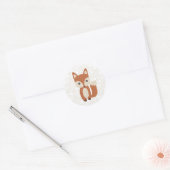 Sticker Rond Cute Baby Fox (Enveloppe)