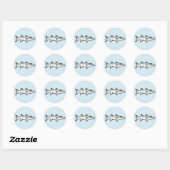 Sticker Rond Cute Barracuda (Feuille)