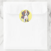 Sticker Rond Cute Beagle (Sac)