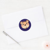 Sticker Rond Cute Bear Smile (Enveloppe)