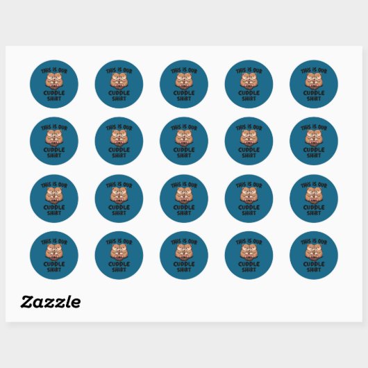 Sticker Rond Cute Beaver This Is Our Cuddle  (Feuille)