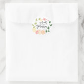 Sticker Rond Cute Bible Verse Fleur Wreath Calligraphie Chic (Sac)