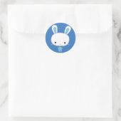 Sticker Rond Cute Blue Kawaii Bunny (Sac)