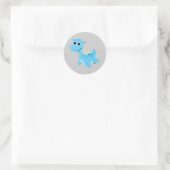 Sticker Rond Cute Blue Nessie (Sac)