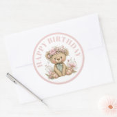 Sticker Rond Cute Boho Animal Birthday Party (Enveloppe)