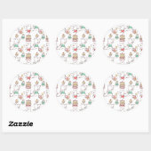 Sticker Rond Cute Boulangerie Chef Dessin (Feuille)