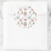 Sticker Rond Cute Boulangerie Chef Dessin (Sac)