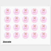 Sticker Rond Cute Bunny Babby Kids Plaques de réservation (Feuille)