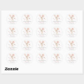 Sticker Rond Cute Bunny Girl Birthday Party ticker (Feuille)