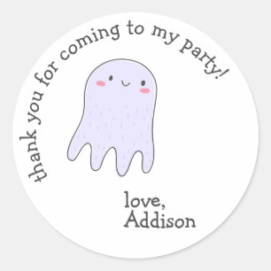 Sticker Rond Cute calmar lavande - Merci Anniversaire de enfant