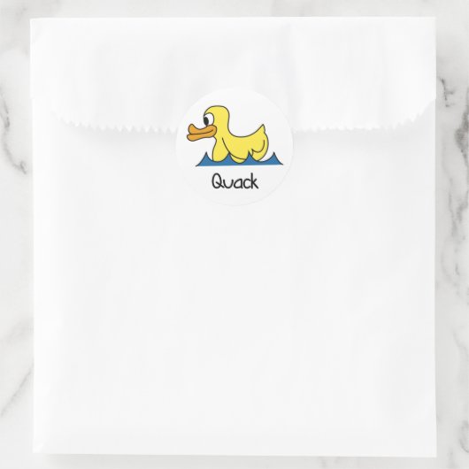 Sticker Rond Cute Canard (Sac)