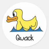 Sticker Rond Cute Canard (Devant)
