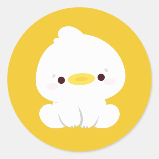 Sticker Rond Cute Canard (Devant)
