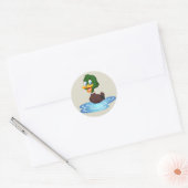 Sticker Rond Cute canard cartonné (Enveloppe)