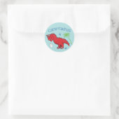 Sticker Rond Cute Carnotaurus (Sac)