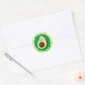 Sticker Rond Cute Cartoon Avocado (Enveloppe)