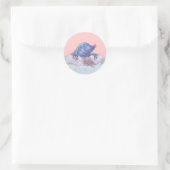 Sticker Rond Cute Cartoon Mole et Molehill (Sac)