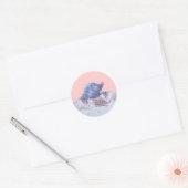 Sticker Rond Cute Cartoon Mole et Molehill (Enveloppe)