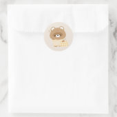 Sticker Rond Cute castor (Sac)