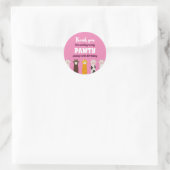 Sticker Rond Cute Cat Paws Enfants Pawty Animaux Fête d'anniver (Sac)