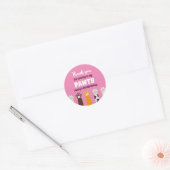 Sticker Rond Cute Cat Paws Enfants Pawty Animaux Fête d'anniver (Enveloppe)