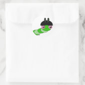 Sticker Rond Cute Caterpillar (Sac)