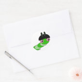 Sticker Rond Cute Caterpillar (Enveloppe)