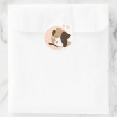 Sticker Rond Cute chat (Sac)