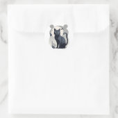 Sticker Rond Cute chat (Sac)