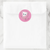 Sticker Rond Cute chaton (Sac)