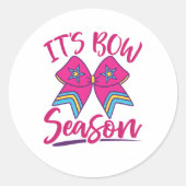 Sticker Rond Cute Cheerleader Coquette Bow Cheer Season (Devant)