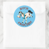 Sticker Rond Cute Cheval Rétro - Fascisme Buck (Sac)