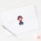 Sticker Rond Cute Chibi Rae Taylor de WataOshi | IFTV (Enveloppe)