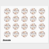 Sticker Rond Cute Chien Chien Chien (Feuille)