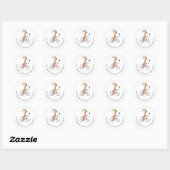 Sticker Rond Cute Chien Chiot Puppy Bicycle Plaque Ce Livre App (Feuille)