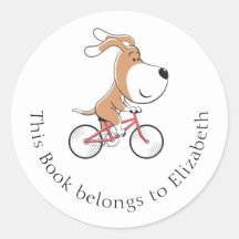 Cute Chien Chiot Puppy Bicycle Plaque Ce Livre App