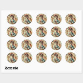 Sticker Rond Cute Chihuahua Peinture Chiot (Feuille)
