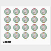 Sticker Rond Cute Christmas Penguin (Feuille)