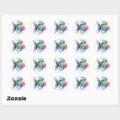 Sticker Rond cute colourful fish (Feuille)