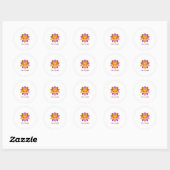 Sticker Rond Cute comme Hell Fox (Feuille)