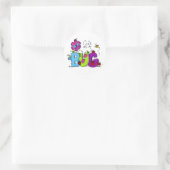 Sticker Rond Cute comme un bug (Sac)