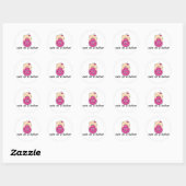 Sticker Rond Cute comme une ROSE Bouton (Feuille)