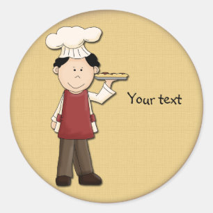 Sticker Rond Cute conception de pizza