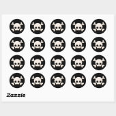 Sticker Rond Cute crane (Feuille)