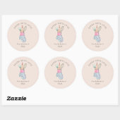 Sticker Rond Cute "Cuite avec amour" (Feuille)