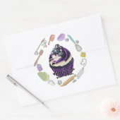 Sticker Rond Cute cupcake (Enveloppe)