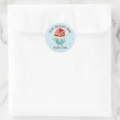 Sticker Rond Cute cupcake ajouter le nom commercial du message (Sac)