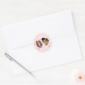 Sticker Rond Cute Custom Valentines Photo (Enveloppe)